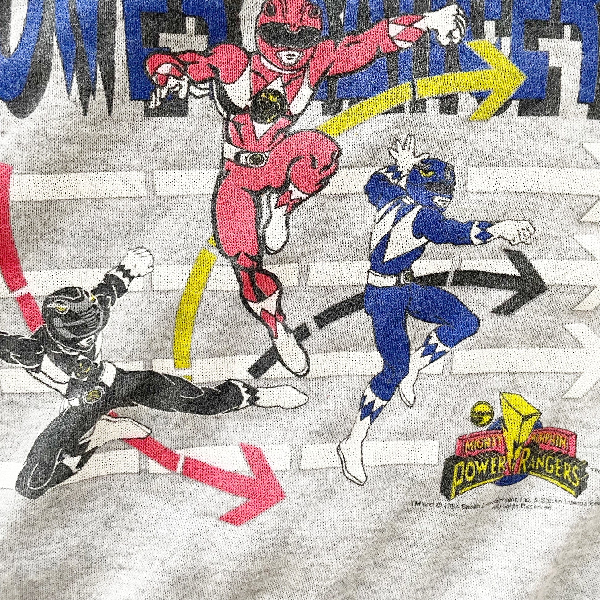 Power Rangers Graphic Sweatshirt • 5/6y? - Yellow Clover Vintage Kids Clothes