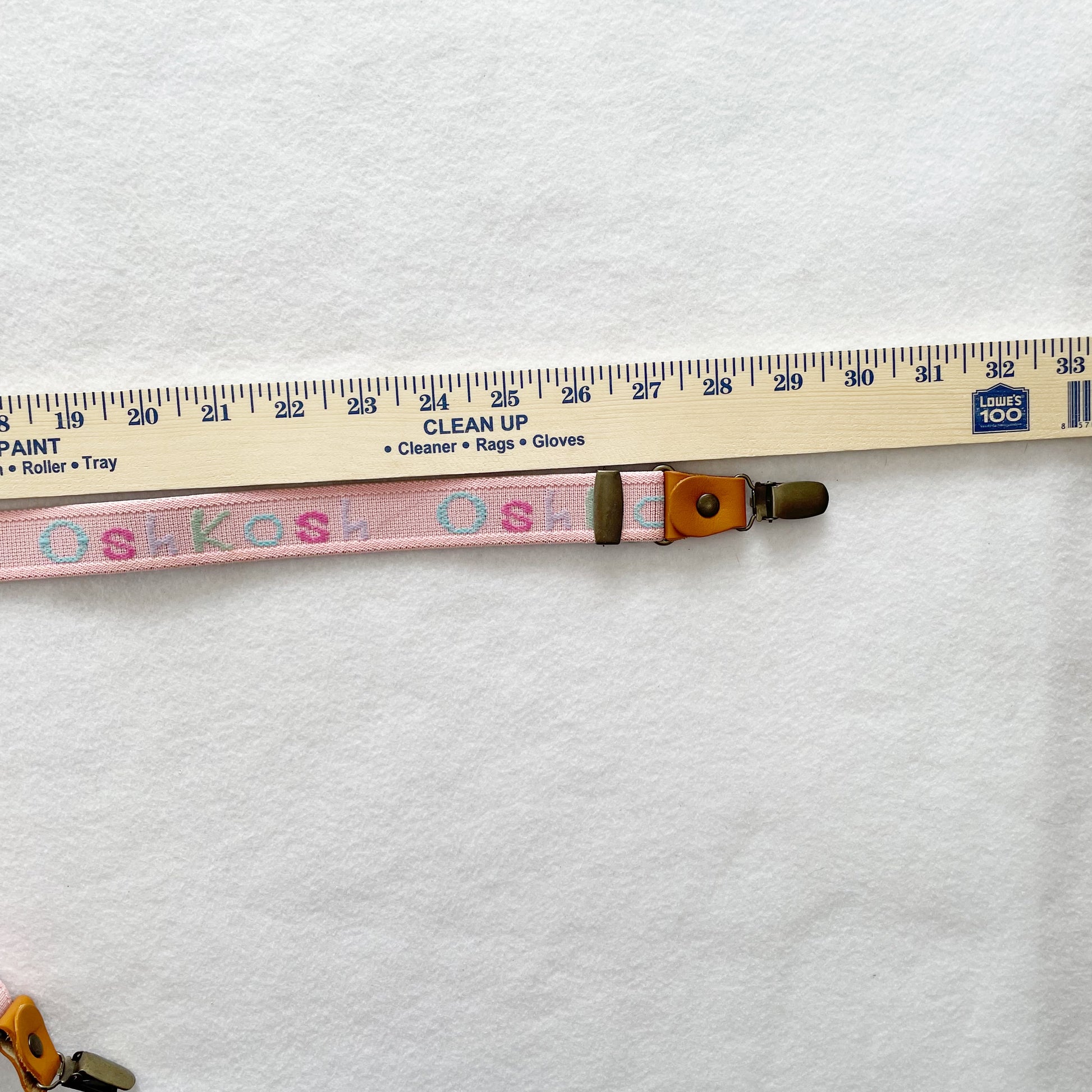 OshKosh Spell Out Suspenders - Yellow Clover Vintage Kids Clothes