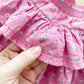 OshKosh Flower Woven Tiered Skirt - Yellow Clover Vintage Kids Clothes
