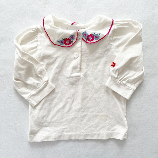 OshKosh Floral Embroidered Top - Yellow Clover Vintage Kids Clothes