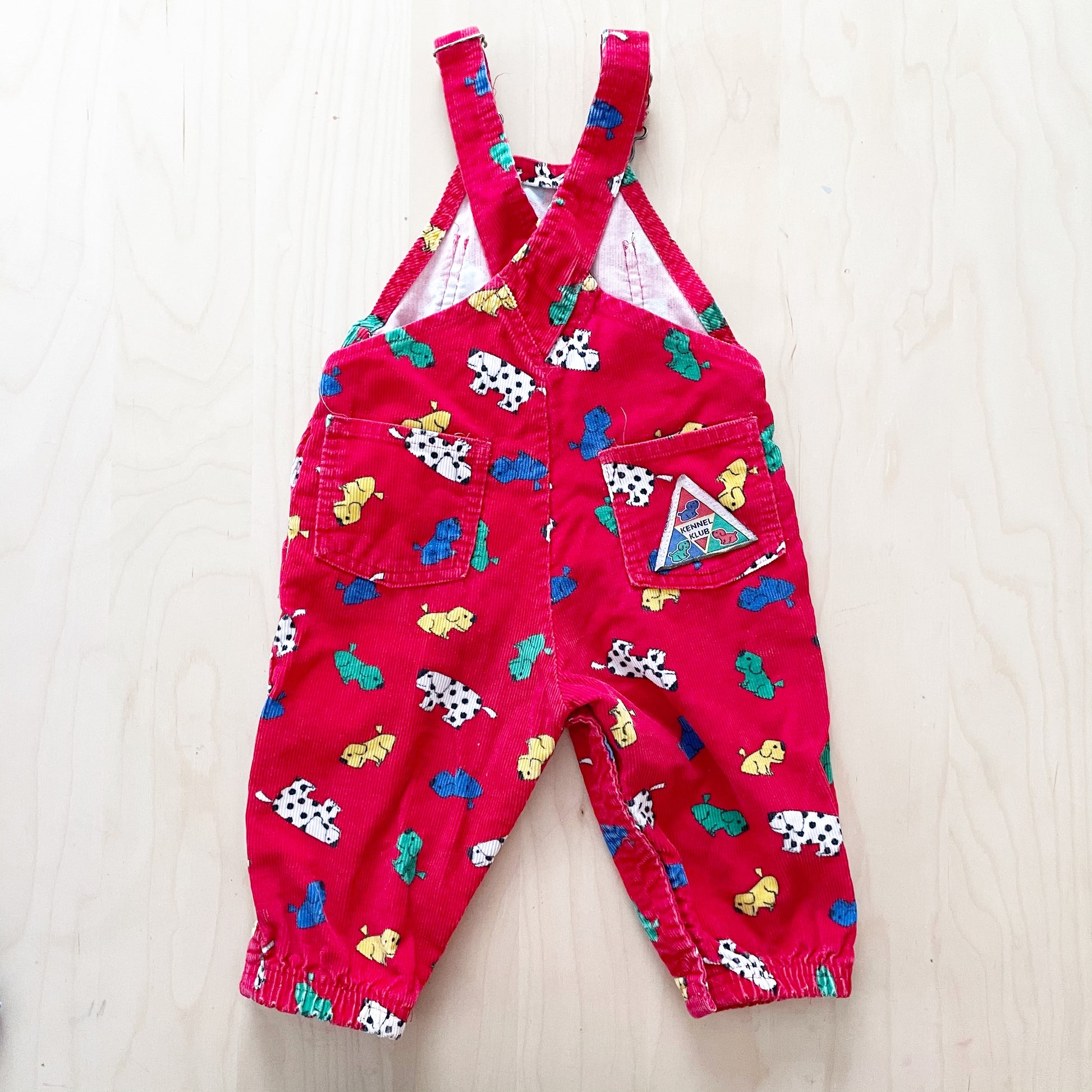 Vintage OshKosh Kennel Club Dog Overalls - Yellow Clover Vintage Kids Clothes