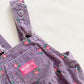OshKosh Bow Back Lilac Floral Cord Overalls - Yellow Clover Vintage Kids Clothes