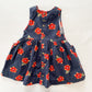 OshKosh Navy Red Floral Dress - Yellow Clover Vintage Kids Clothes