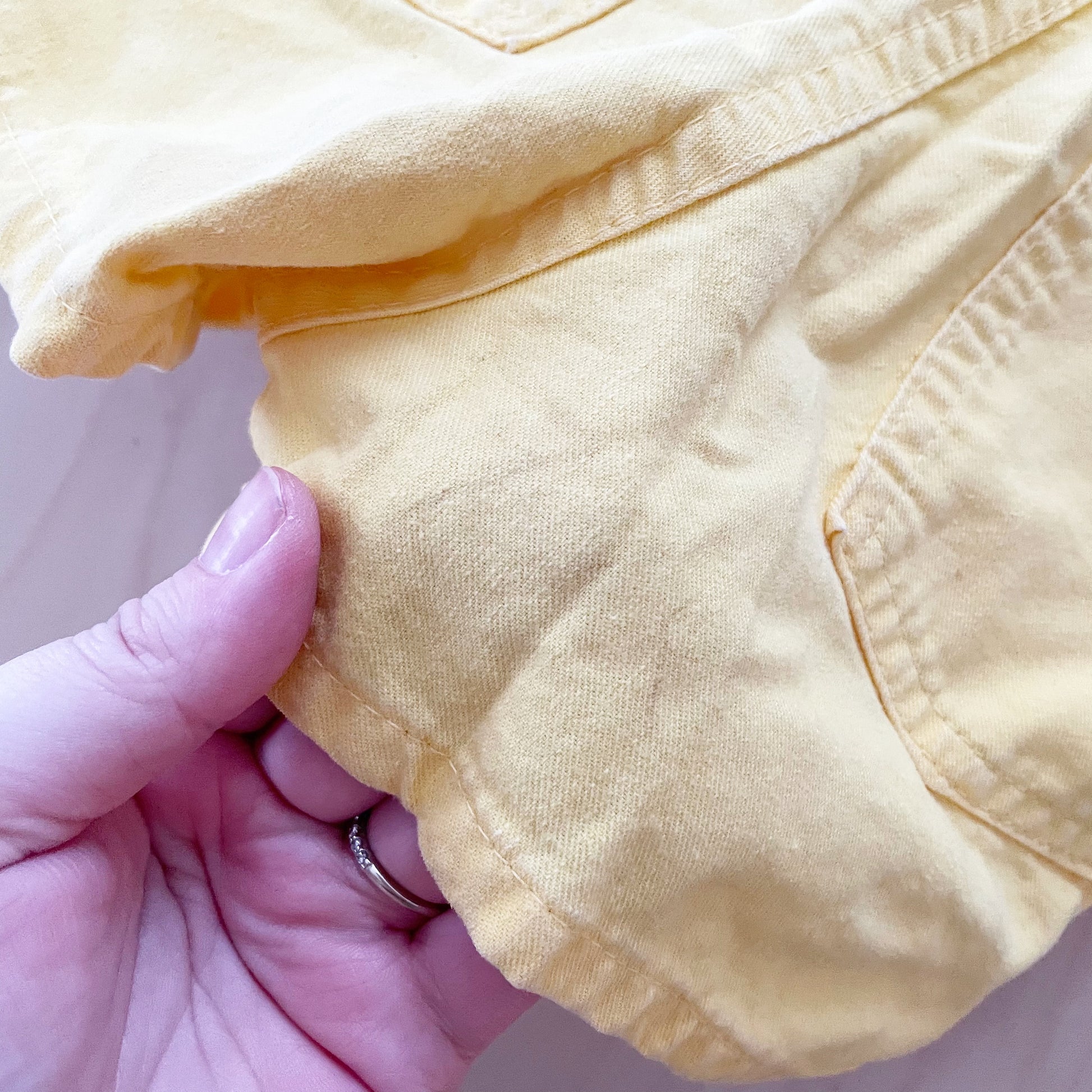 OshKosh Classic Yellow Shortalls - Yellow Clover Vintage Kids Clothes