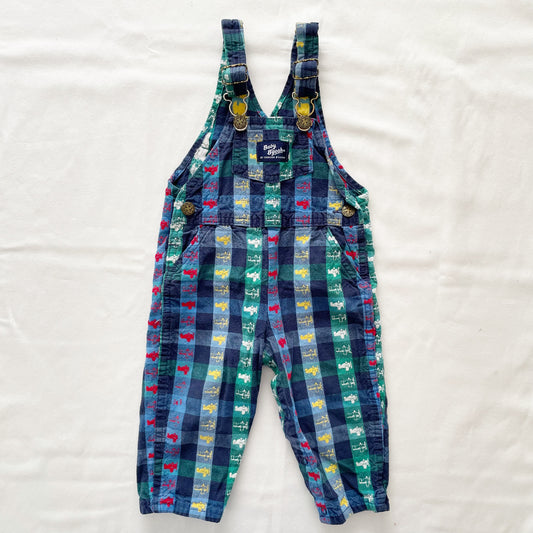 OshKosh Gingham Airplane Woven Overalls