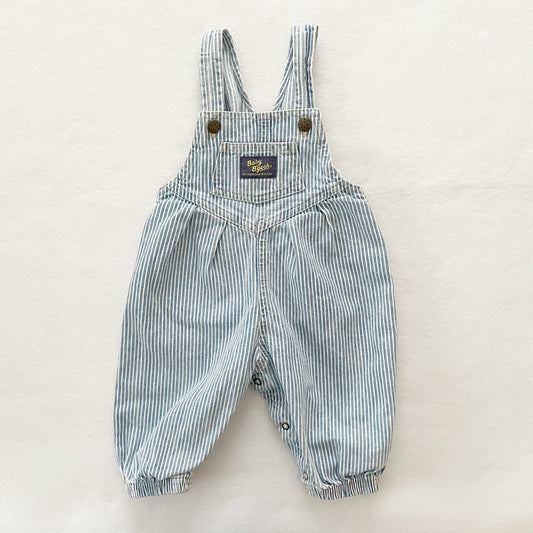 Baby B’gosh Hickory Stripe Bubble Overalls - Yellow Clover Vintage Kids Clothes