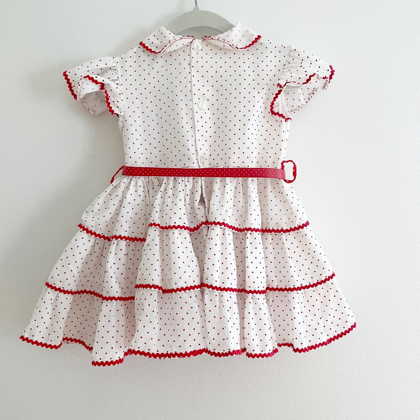 Vintage Bryan Dot Ruffle Tier Dress