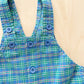 Vintage OshKosh Plaid Button Front Shortalls