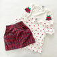 Vintage OshKosh Apple Skirt + Tops Kids Bundle