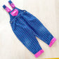Vintage OshKosh Spell Out Bow Back Overalls - Yellow Clover Vintage Kids Clothes