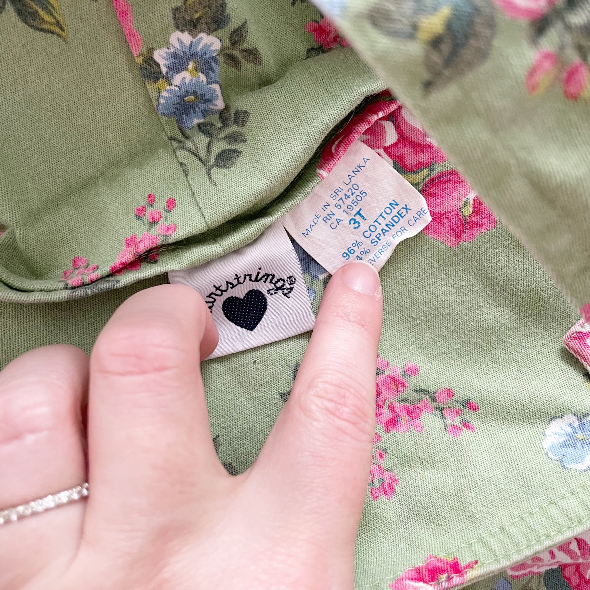 Hartstrings Floral Ruffle Overalls - Yellow Clover Vintage Kids Clothes