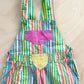 Vintage Euro Striped Cotton Overalls
