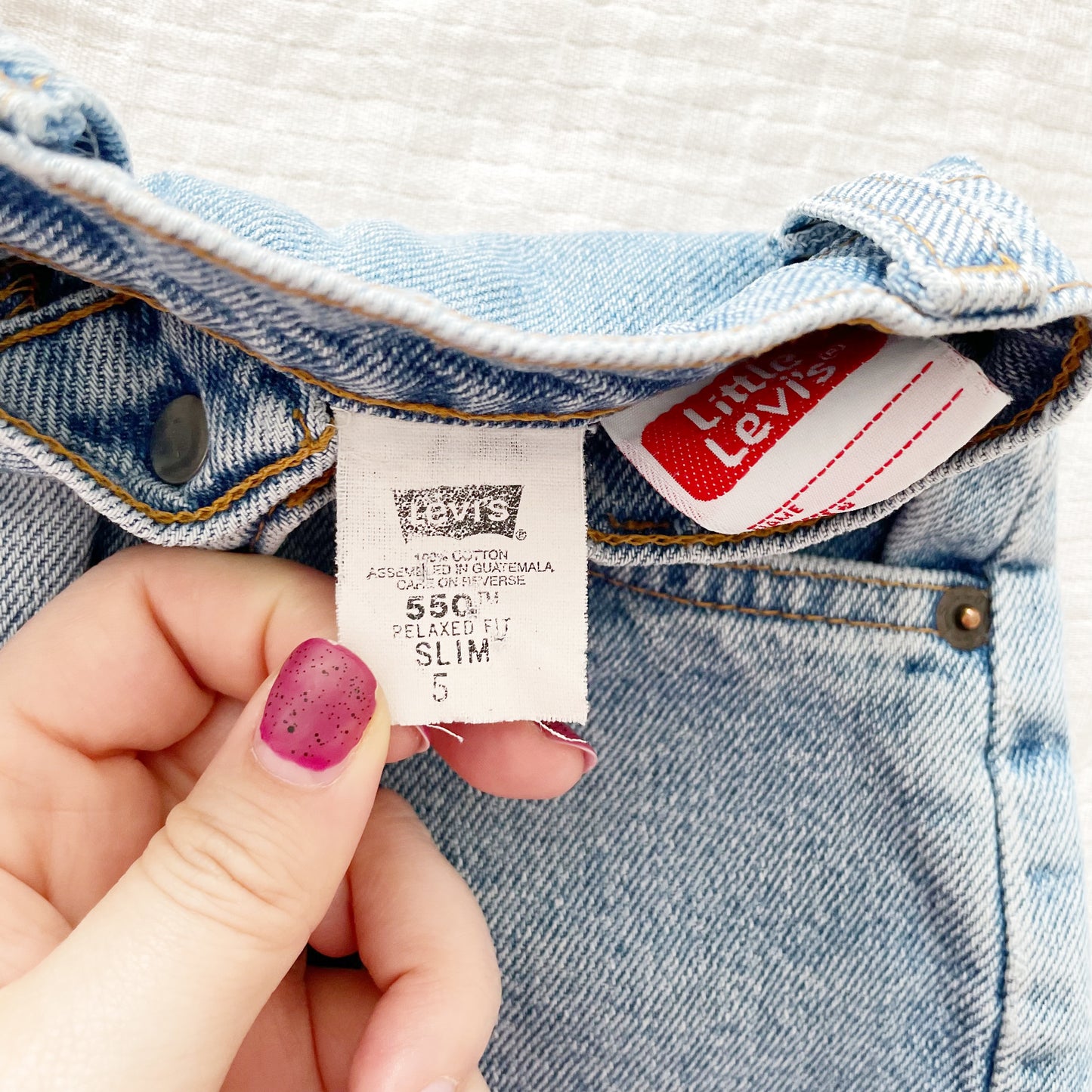 Levi’s 550 Lighter Wash Shorts • 5T - Yellow Clover Vintage Kids Clothes