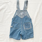 OshKosh Denim Accent Shortalls - Yellow Clover Vintage Kids Clothes