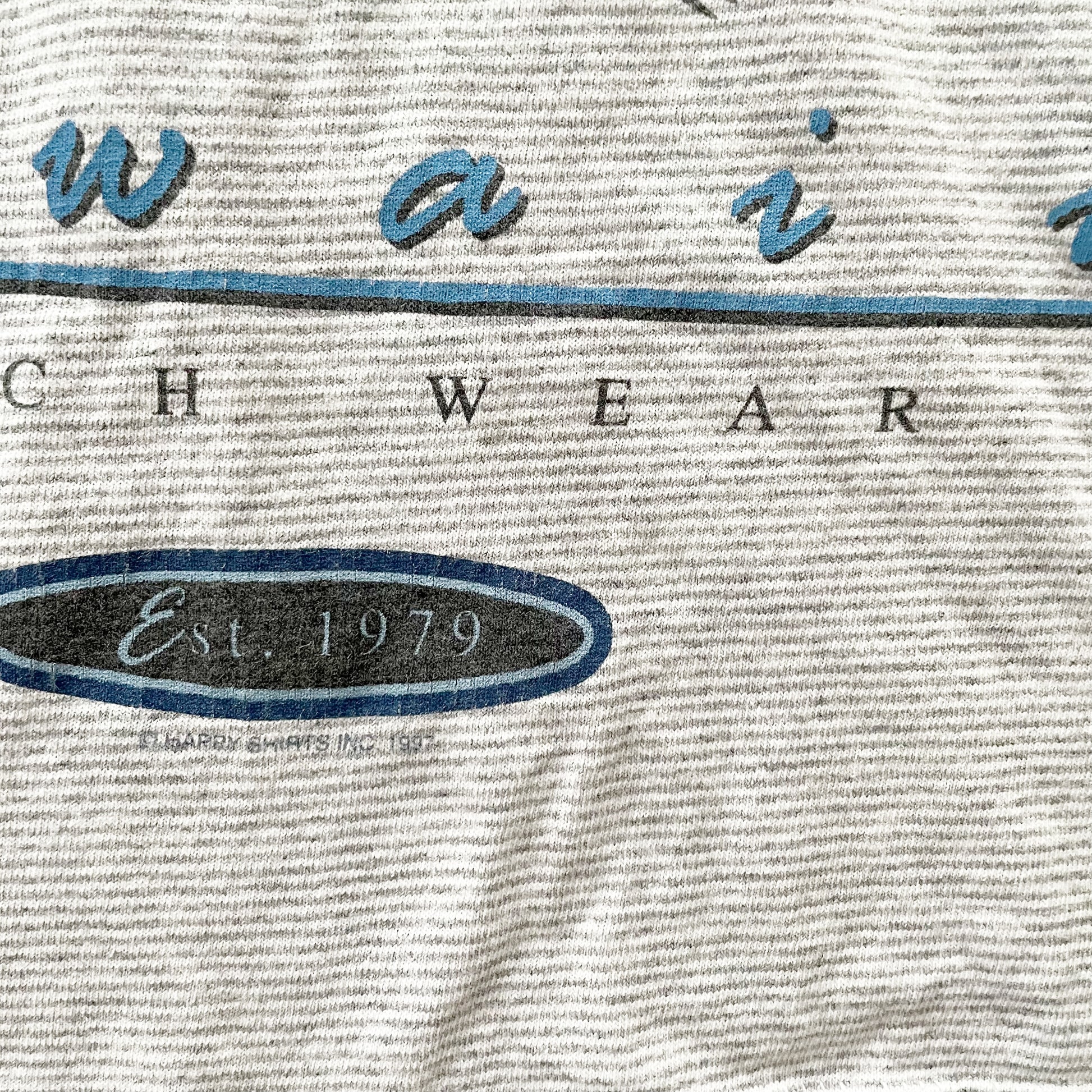 Gecko Hawaii Stripe Graphic Tee - Yellow Clover Vintage Kids Clothes