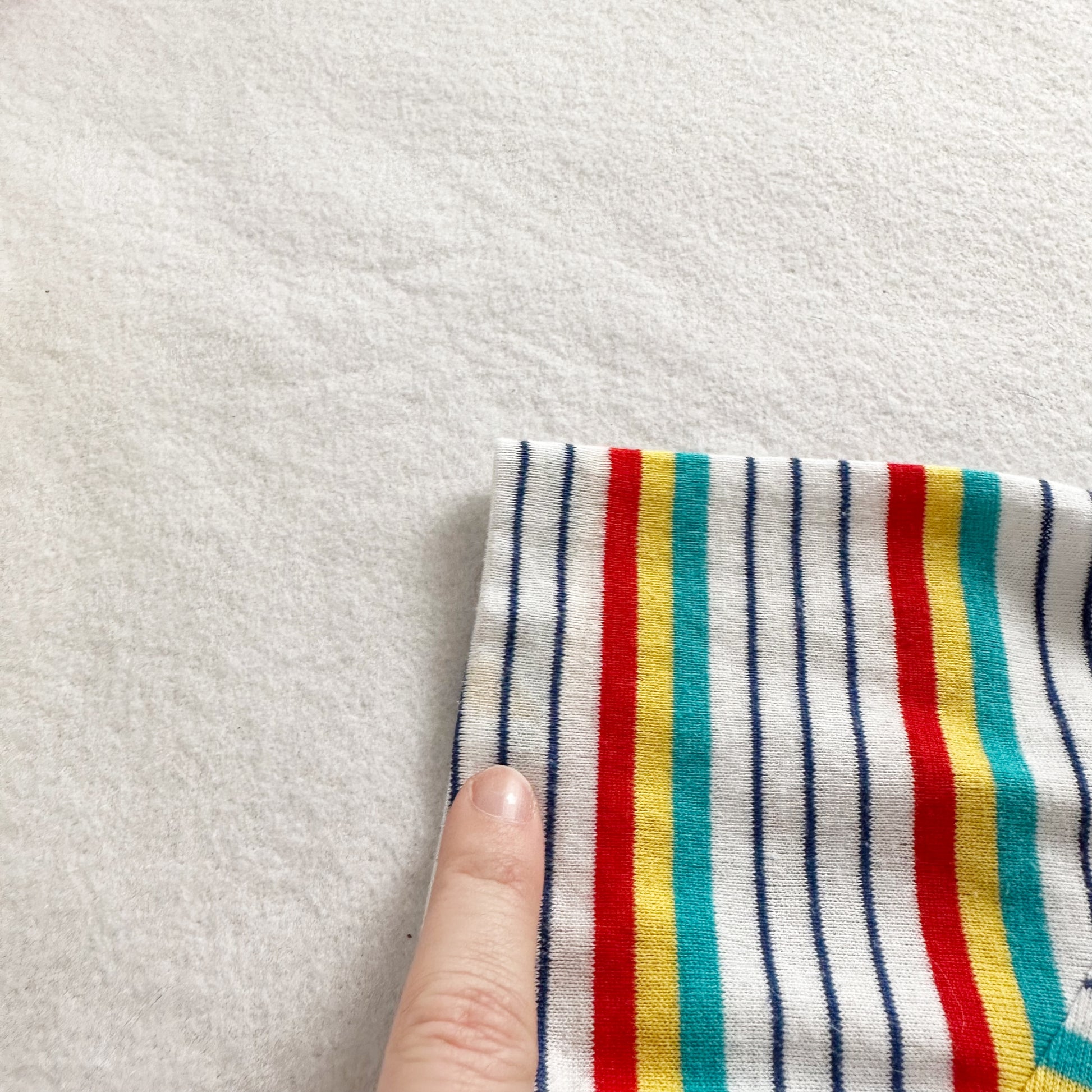 Healthtex Rainbow Stripe Polo - Yellow Clover Vintage Kids Clothes