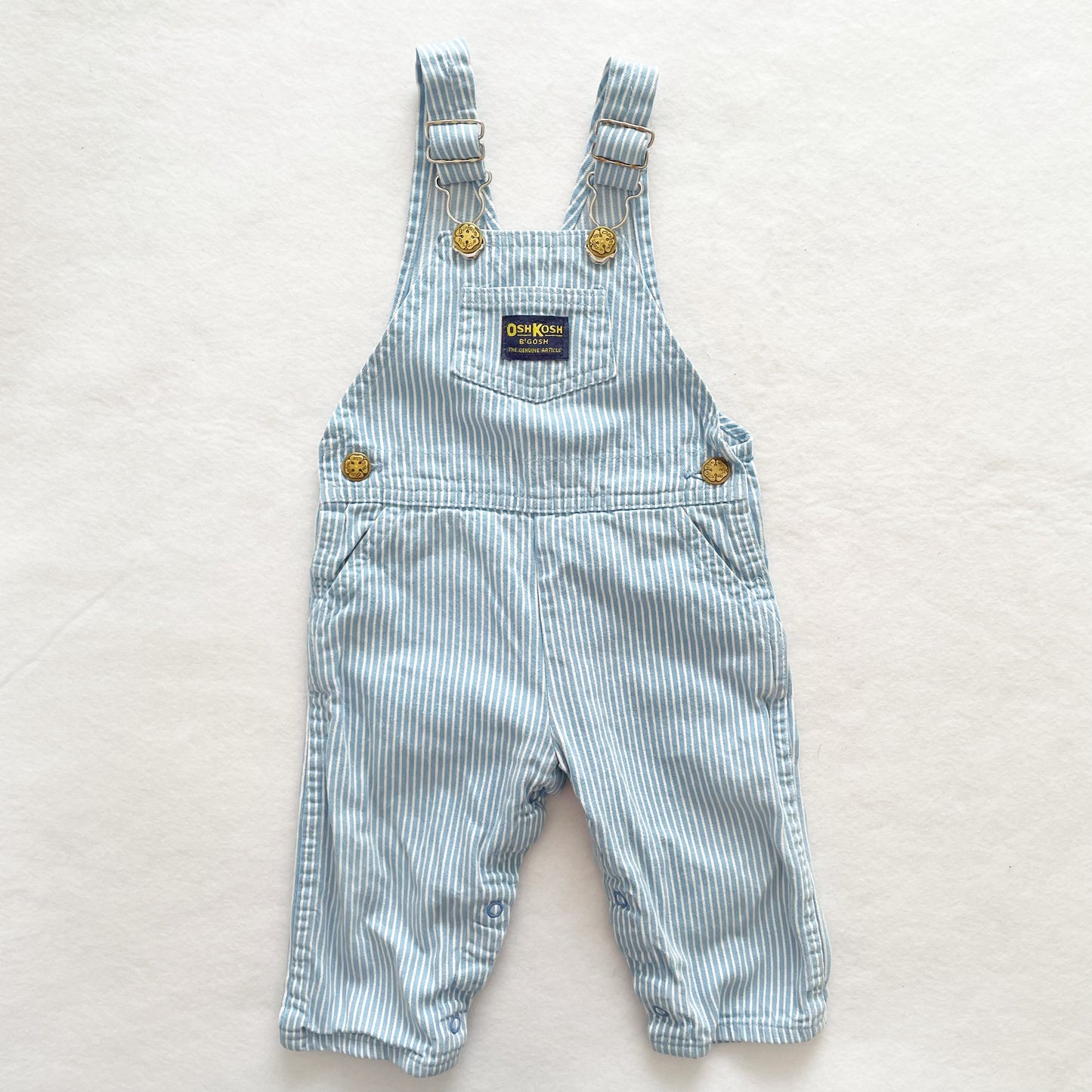 OshKosh Light Blue Hickory Stripe Overalls