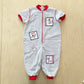 Cotton Zip Baseball Romper