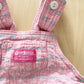 OshKosh Pink Woven Windmill Patch Bow Back Bubble