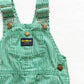 OshKosh Green Hickory Stripe Overalls - Yellow Clover Vintage Kids Clothes