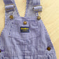 OshKosh Purple Engineer Stripe Overalls - Yellow Clover Vintage Kids Clothes