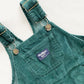OshKosh Dark Green Chunky Cord Overalls - Yellow Clover Vintage Kids Clothes