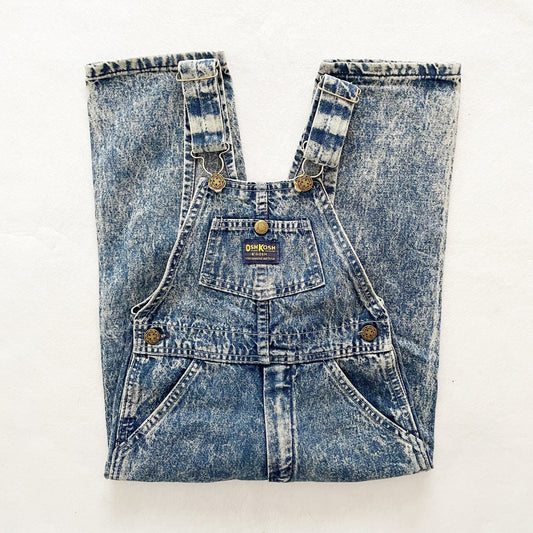 OshKosh Acid Wash Overalls - Yellow Clover Vintage Kids Clothes
