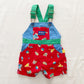 OshKosh Beach Bear Shortall Overalls - Yellow Clover Vintage Kids Clothes