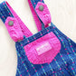 Vintage OshKosh Spell Out Bow Back Overalls - Yellow Clover Vintage Kids Clothes