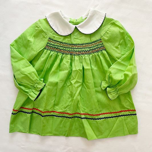 Vintage Smocked Collared Dress • 4T (?) - Yellow Clover Vintage Kids Clothes