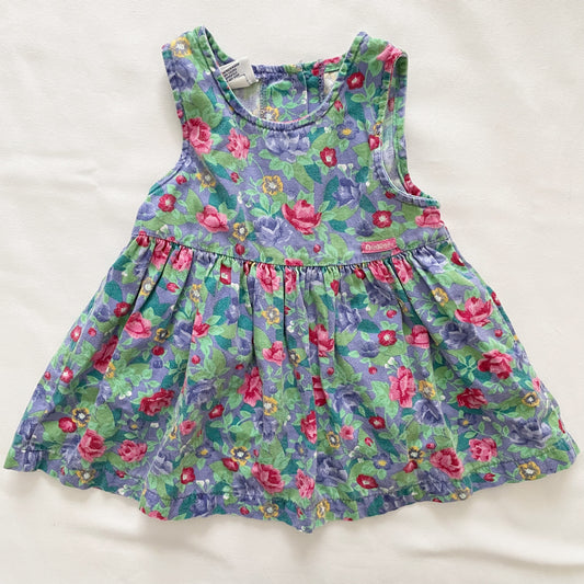 OshKosh Rose Print Dress - Yellow Clover Vintage Kids Clothes