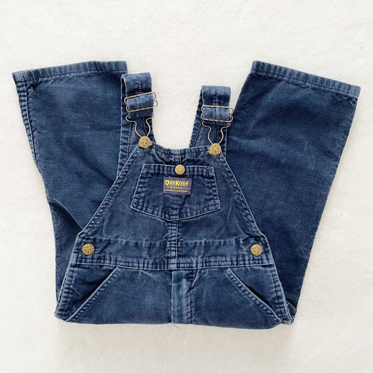 OshKosh Blue Cord Overalls - Yellow Clover Vintage Kids Clothes