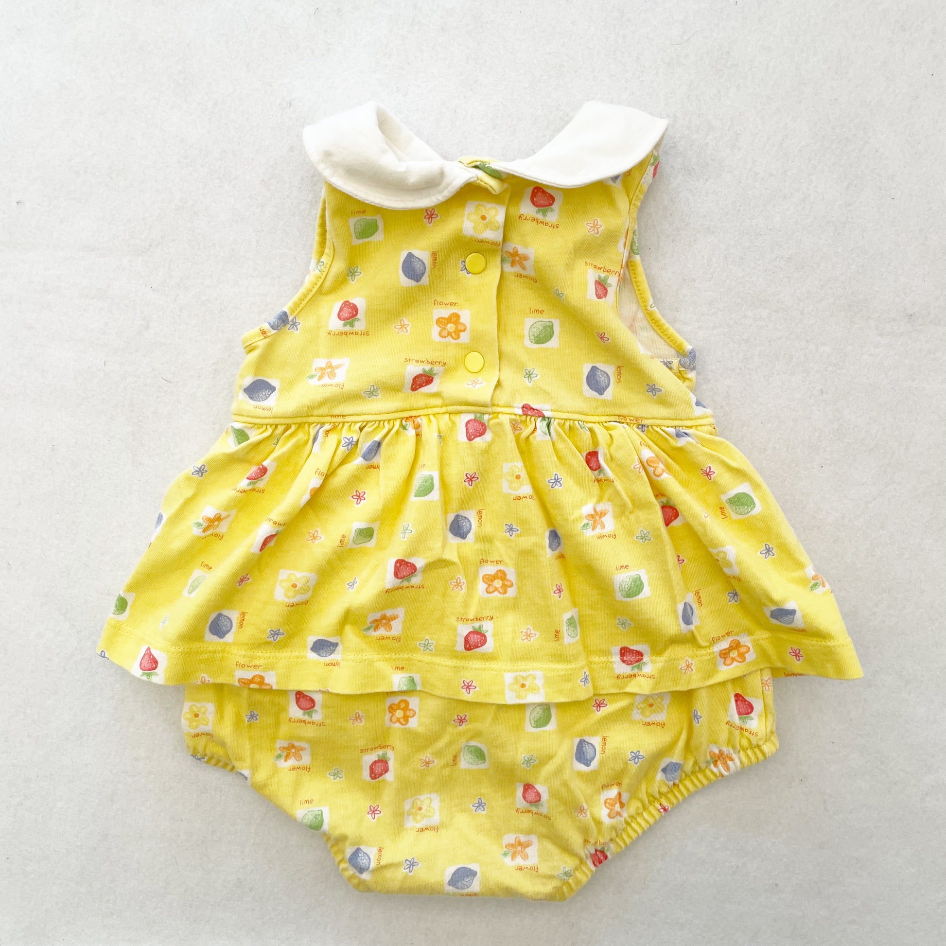 Baby B’gosh Fruit Skirted Romper - Yellow Clover Vintage Kids Clothes