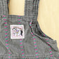 OshKosh Floral Houndstooth Carousel Overalls - Yellow Clover Vintage Kids Clothes