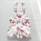 OshKosh Pink Flower Shortalls - Yellow Clover Vintage Kids Clothes