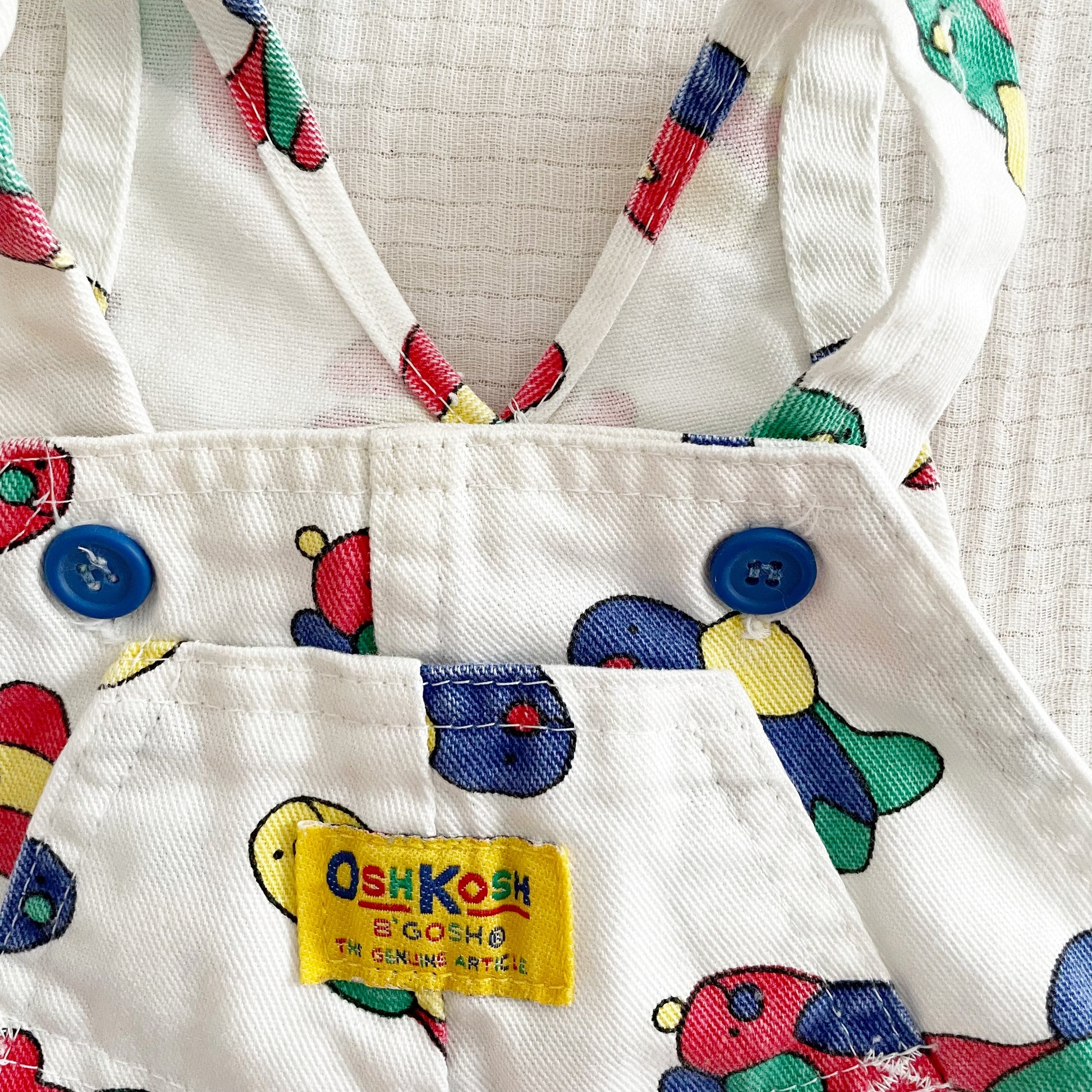 OshKosh Pudgy Planes Bubble Romper - Yellow Clover Vintage Kids Clothes