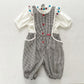 OshKosh Ladybug Gingham Set - Yellow Clover Vintage Kids Clothes