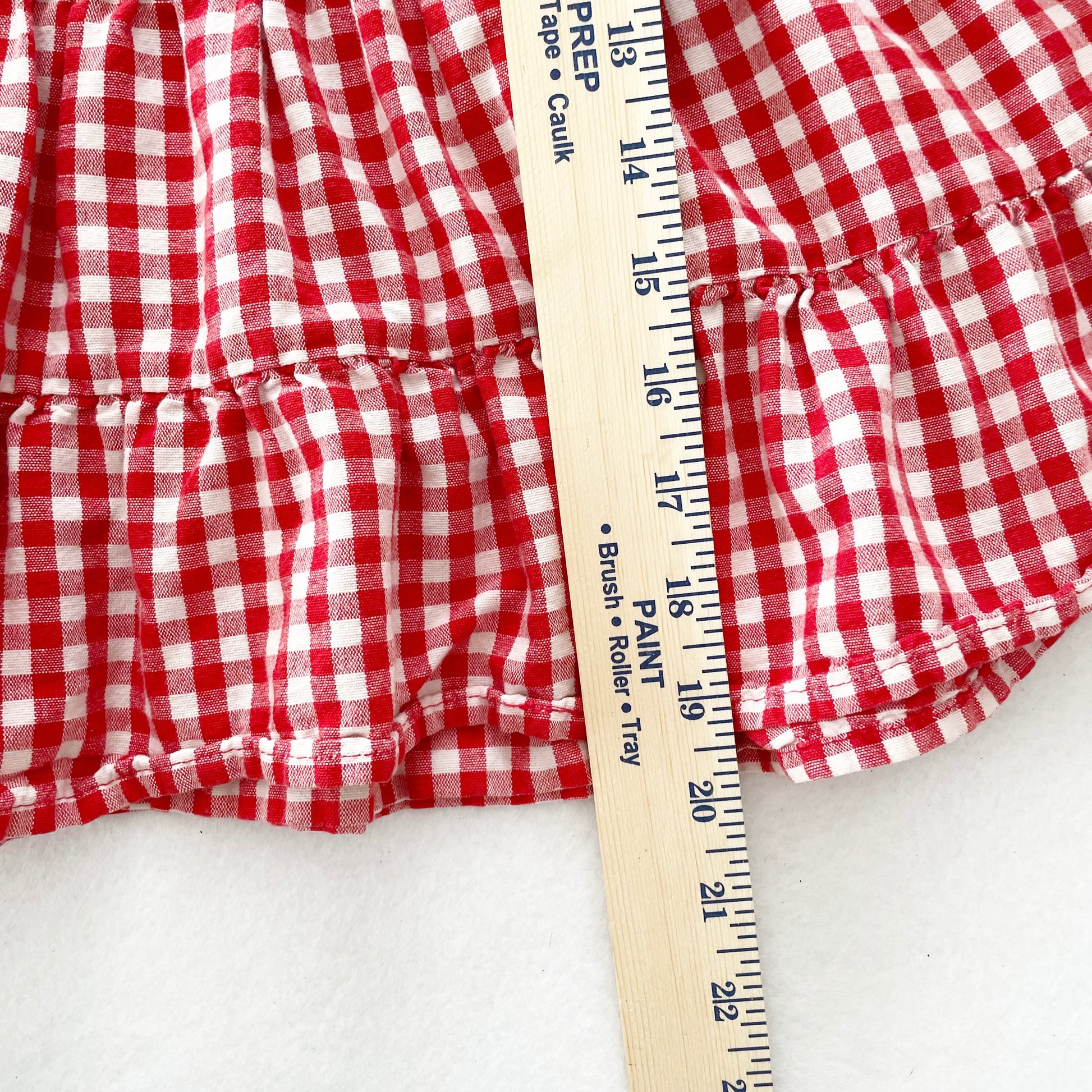 OshKosh Gingham Embroidered Dress - Yellow Clover Vintage Kids Clothes
