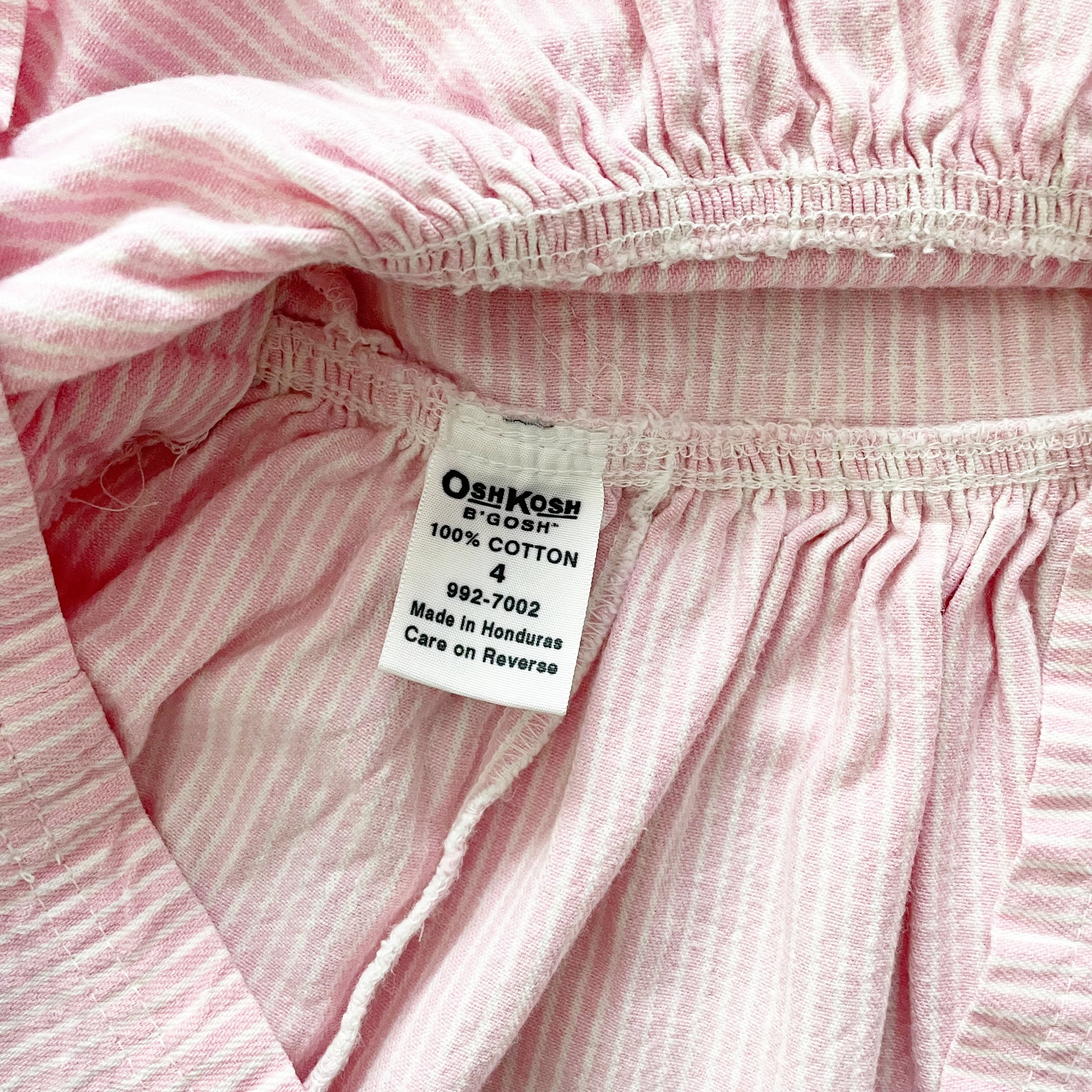 OshKosh Pink Hickory Stripe Skirtall - Yellow Clover Vintage Kids Clothes