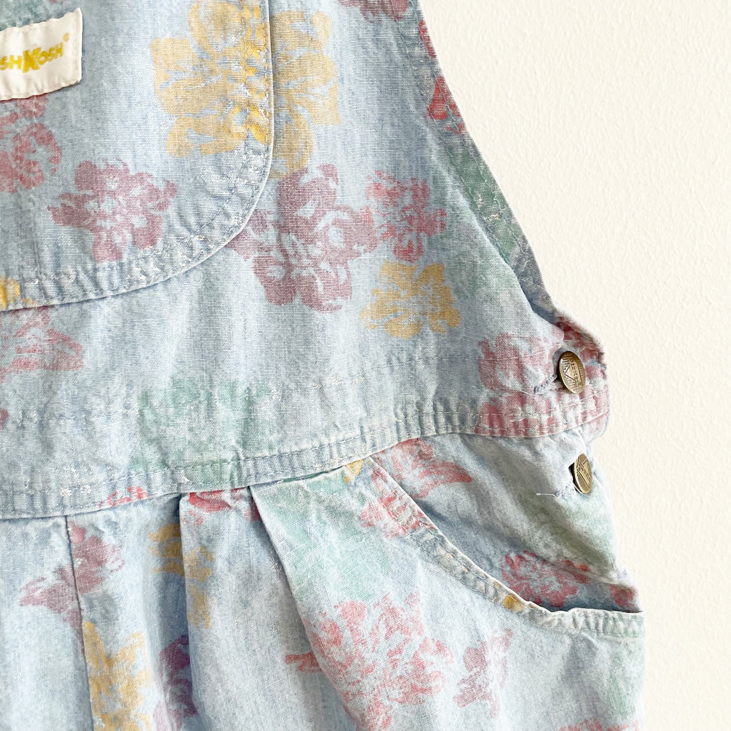 OshKosh Women’s Floral Chambray Shortalls