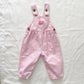OshKosh Stripe Bow Back Light Pink Bubble Overalls