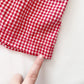 OshKosh Red Gingham Pinafore Dress - Yellow Clover Vintage Kids Clothes