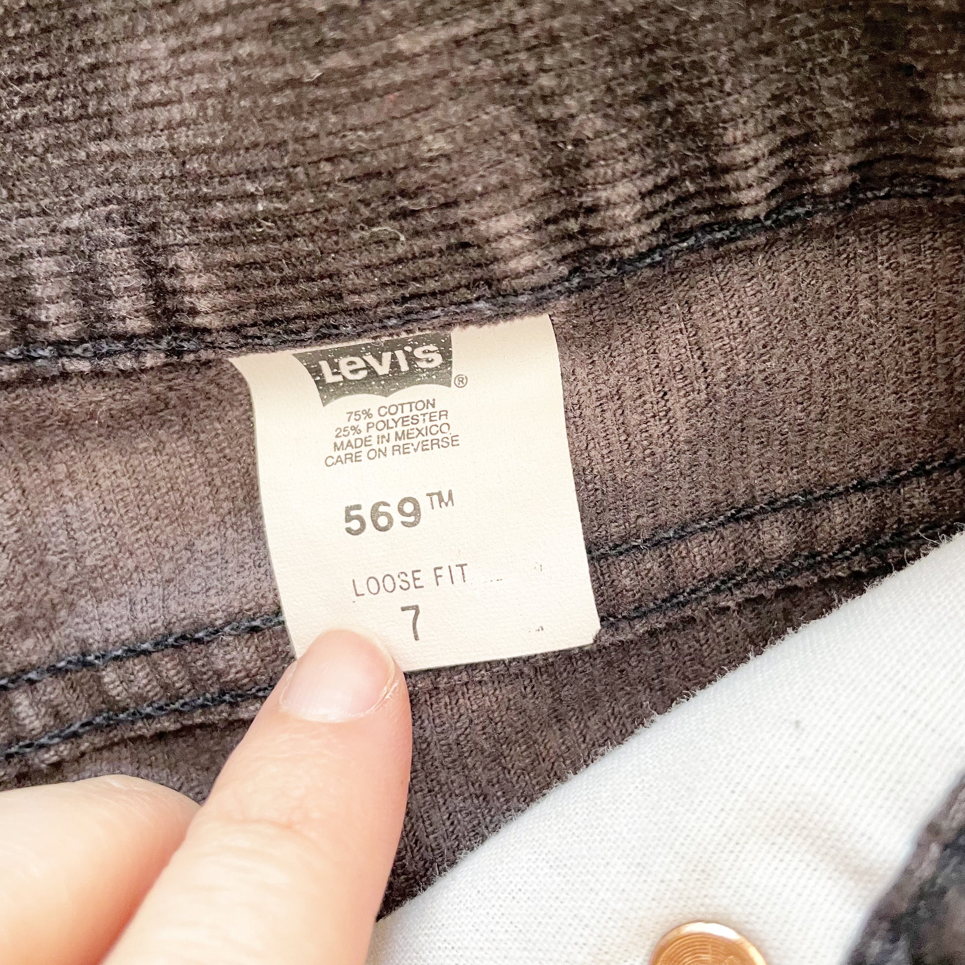 Levi’s Dark Brown Cord Pants - Yellow Clover Vintage Kids Clothes