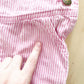 OshKosh Pink Engineer Stripe Shortalls - Yellow Clover Vintage Kids Clothes