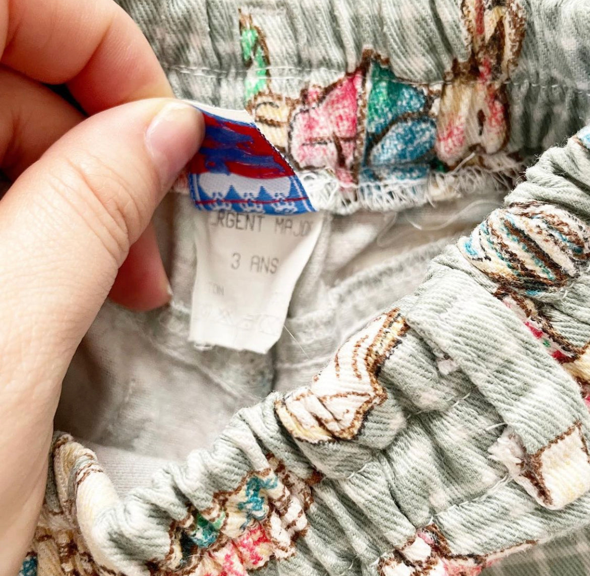 Sergeant Major Bunny Shorts - Yellow Clover Vintage Kids Clothes