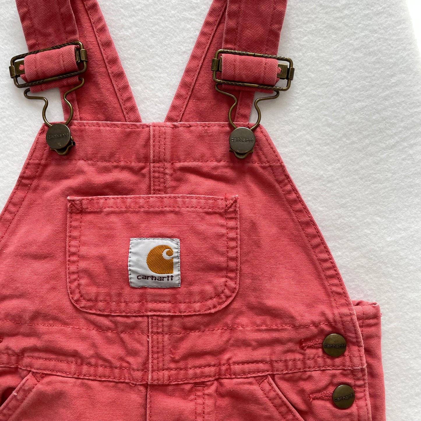 Carhartt Salmon Overalls • 2T - Yellow Clover Vintage Kids Clothes
