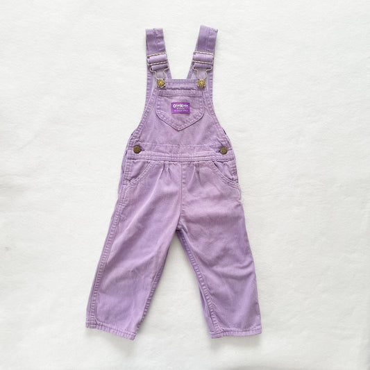 OshKosh Lilac Overalls - Yellow Clover Vintage Kids Clothes