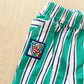 Vintage Baby B’gosh Green Wide Stripe Sailor Dog Pants