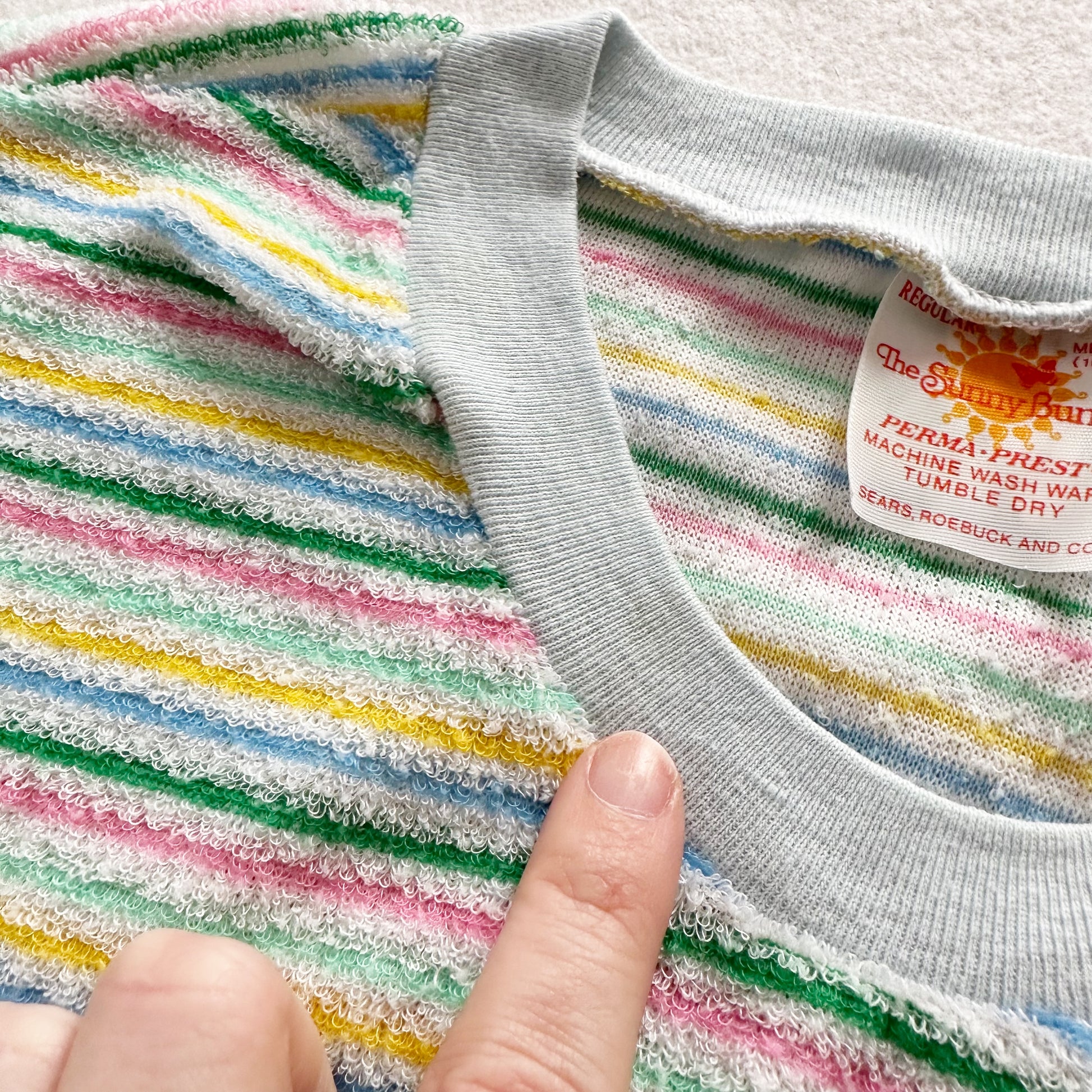 Sears Terry Striped Top - Yellow Clover Vintage Kids Clothes