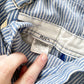 OshKosh Medium Blue Hickory Striped Shortalls - Yellow Clover Vintage Kids Clothes